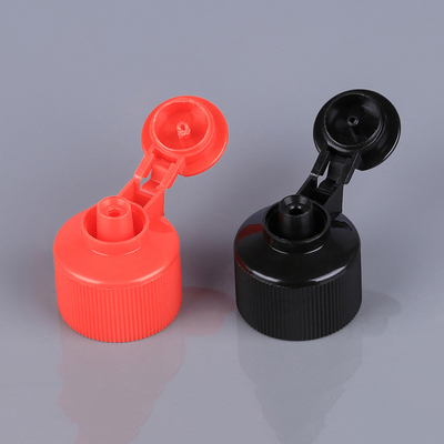 24mm 28mm Plastik-Flip Top Caps For Bottles rotes Schwarzes