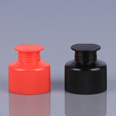 24mm 28mm Plastik-Flip Top Caps For Bottles rotes Schwarzes