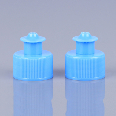 Gegentaktkappe des HAUSTIER kosmetische Flaschenkapsel-Blau-28mm kein Durchsickern