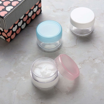 Kosmetischer Cremetiegel-leere Plastikgläser ODM 10ml mit pp.-Kappe