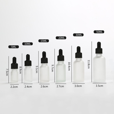 Multi Kapazität bereifte Flaschen des Tropfenzähler-Glasätherischen öls 5ml 10ml