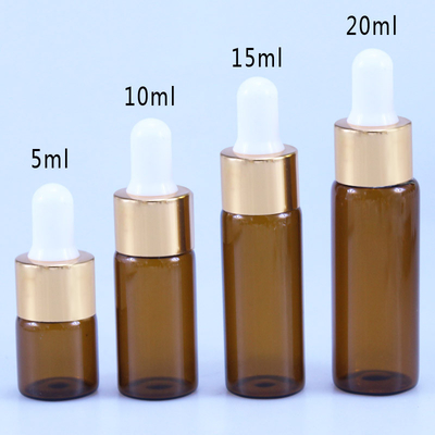 Glastropfflasche der Kosmetik-10ml 15ml 20ml Brown für ätherisches Öl