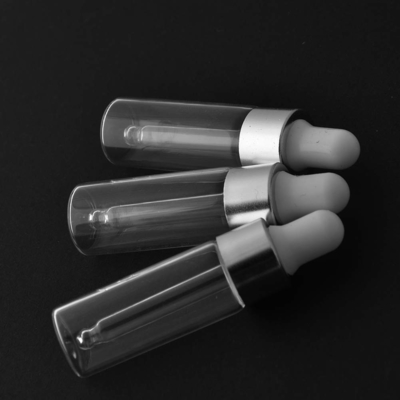 Silberne Mini-Soem-ODM-Glas-Tropfflaschen Flaschen des ätherischen Öls 5ml
