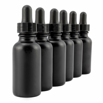 Kosmetische Schwarzglas-Flasche des Augen-30ml mit Tropfenzähler werden nicht verschüttet