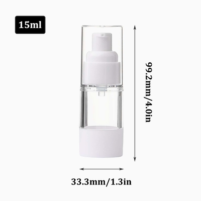 Plastik-weiße luftlose Pumpflasche-Verpackenkosmetik pp. 15ml