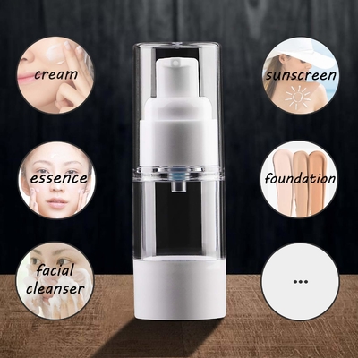 Plastik-weiße luftlose Pumpflasche-Verpackenkosmetik pp. 15ml