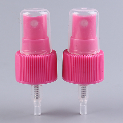 Rosa gewellte Zerstäuber-Spray-Kappe des Nebel-Pumpen-Sprüher-24mm mit Rohr