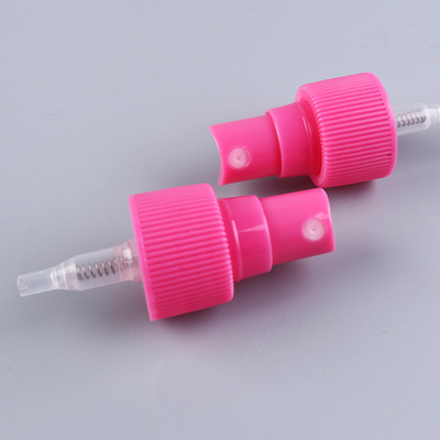 Rosa gewellte Zerstäuber-Spray-Kappe des Nebel-Pumpen-Sprüher-24mm mit Rohr