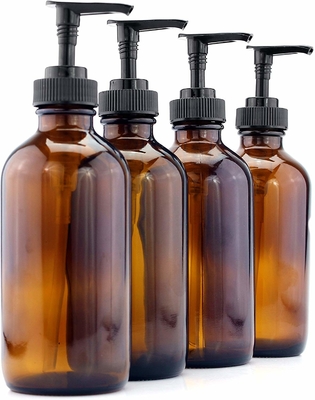 Plastiklotions-Flasche HAUSTIER Browns 500ml mit 28MM schwarzer Pumpe