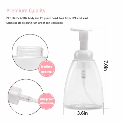 Transparente leere Plastikflaschen der lotions-500ml mit Pumpe 28mm